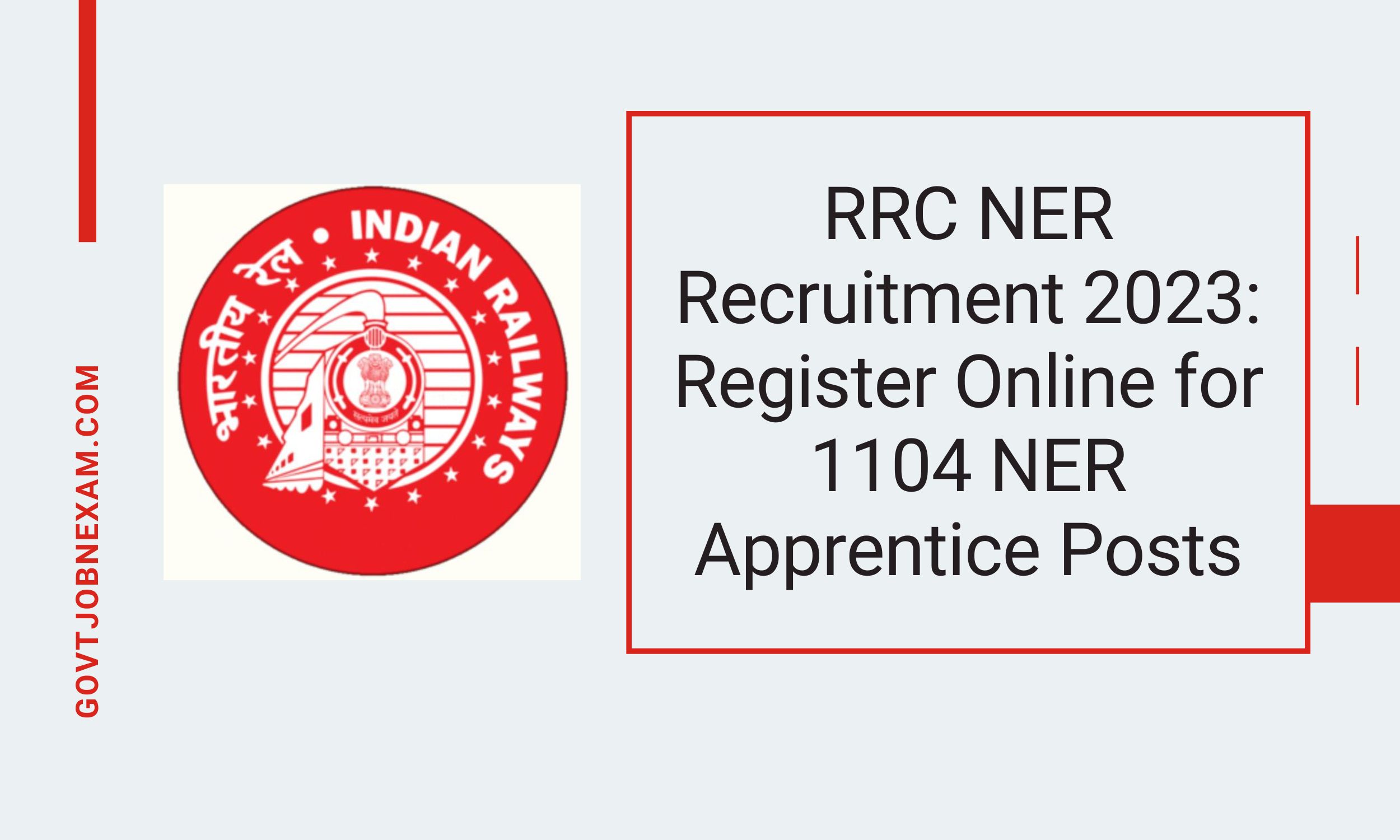 Read more about the article RRC NER Recruitment 2023: Register Online for 1104 NER Apprentice Posts