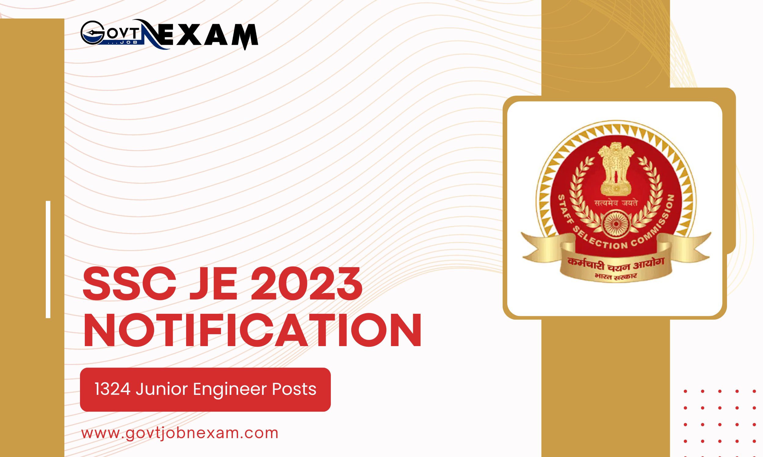 Read more about the article SSC JE 2023 Notification PDF Released Online For 1324 Junior Engineer Posts