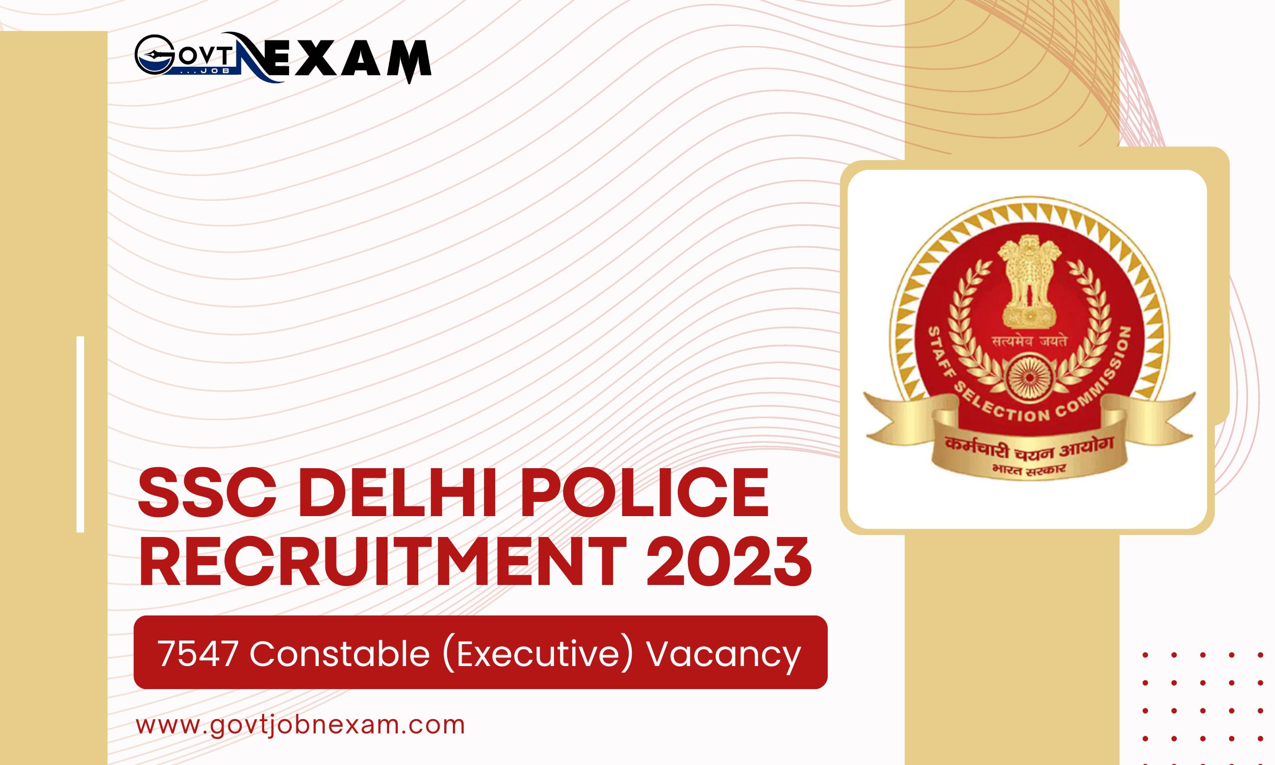 Read more about the article SSC Delhi Police Constable Recruitment 2023 – Apply Online for 7547 Constable (Executive) Vacancy
