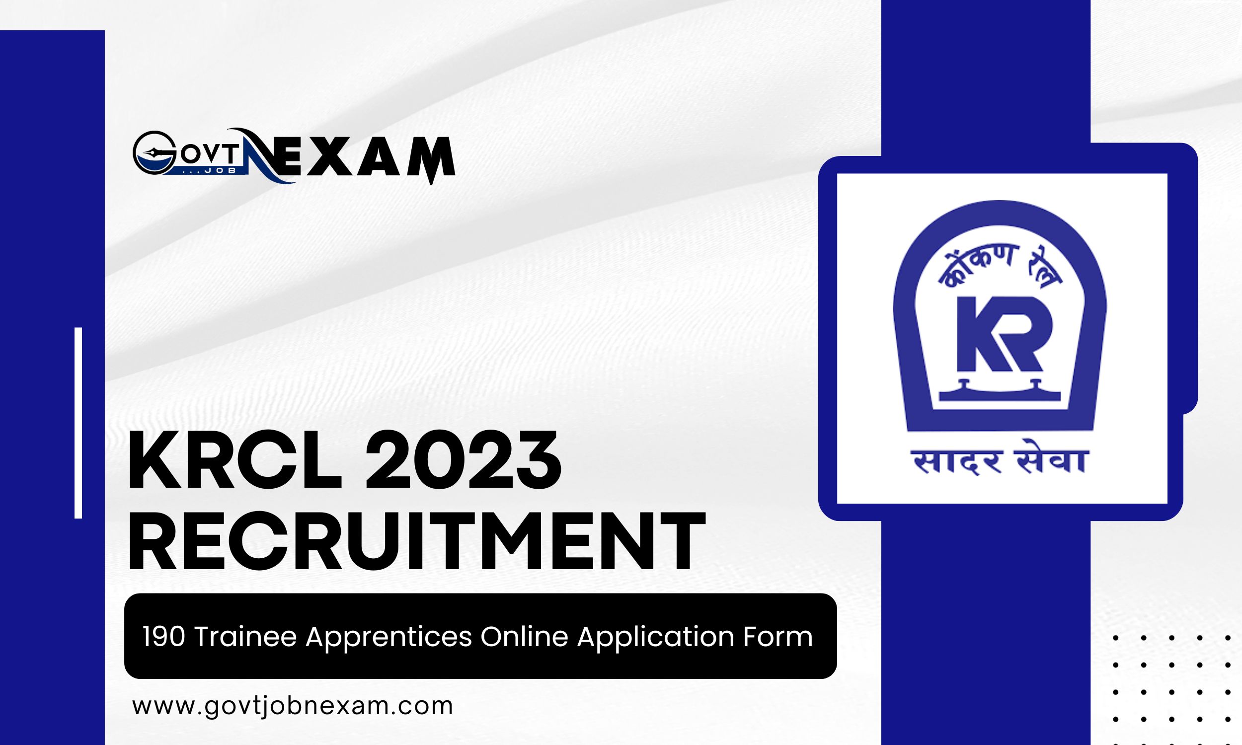 Read more about the article KRCL Recruitment 2023: Fill Up 190 Trainee Apprentices Online Application Form