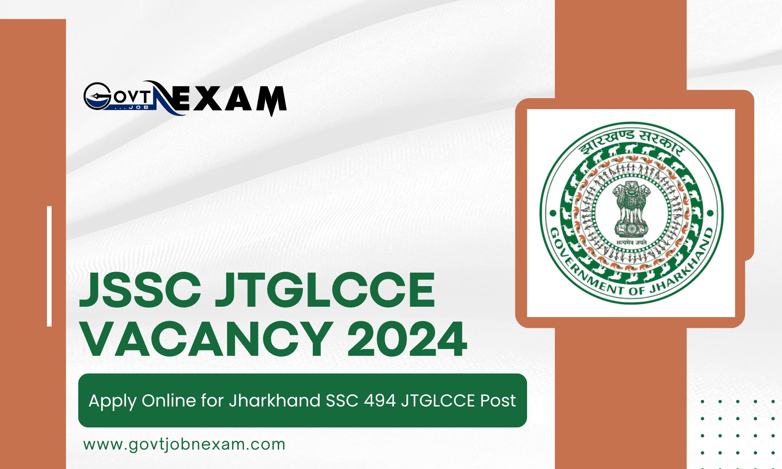 Read more about the article JSSC Recruitment 2024: Apply Online for Jharkhand SSC 494 JTGLCCE Post
